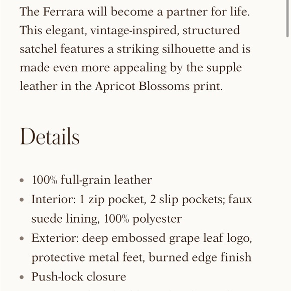 Patricia Nash White Ferrara Frame Satchel - Picture 12 of 12